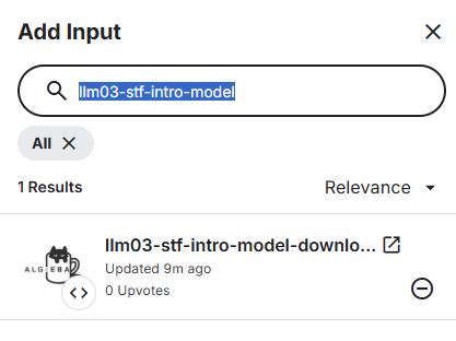 在input中加载`llm03-stf-intro-model` 在input中加载`llm03-stf-intro-model`